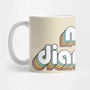 Neil Diamond - Retro Rainbow Typography Faded Style Mug